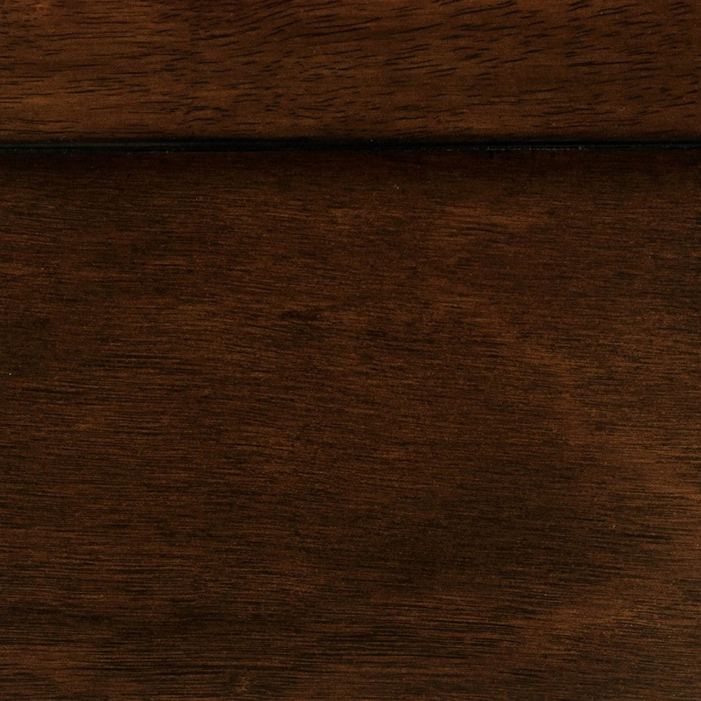 Vele Twin Size Sleigh Bed | Louis Philippe Style | Cherry Brown Finish