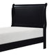 Vele Twin Size Sleigh Bed | Louis Philippe Style | Burnished Black