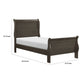Vele Twin Size Sleigh Bed | Classic Louis Philippe Style | Stained Gray