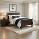 Vele Twin Size Sleigh Bed | Classic Louis Philippe Style | Stained Gray