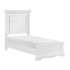 Jena Twin Size Bed | Paneled Frame Moldings | Modern Farmhouse White