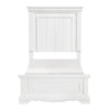 Jena Twin Size Bed | Paneled Frame Moldings | Modern Farmhouse White