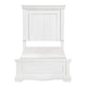 Jena Twin Size Bed | Paneled Frame Moldings | Modern Farmhouse White
