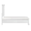 Jena Twin Size Bed | Paneled Frame Moldings | Modern Farmhouse White