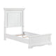 Jena Twin Size Bed | Paneled Frame Moldings | Modern Farmhouse White