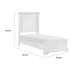 Jena Twin Size Bed | Paneled Frame Moldings | Modern Farmhouse White