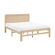 Cary Full Size Platform Bed | Original Scandinavian Style Natural Brown