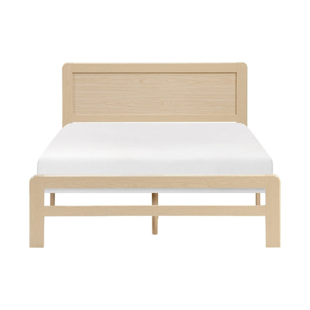 Cary Full Size Platform Bed | Original Scandinavian Style Natural Brown