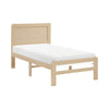 Cary Twin Size Platform Bed | Original Scandinavian Style Natural Brown