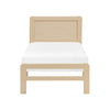 Cary Twin Size Platform Bed | Original Scandinavian Style Natural Brown
