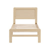 Cary Twin Size Platform Bed | Original Scandinavian Style Natural Brown