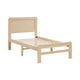 Cary Twin Size Platform Bed | Original Scandinavian Style Natural Brown