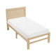 Cary Twin Size Platform Bed | Original Scandinavian Style Natural Brown