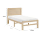 Cary Twin Size Platform Bed | Original Scandinavian Style Natural Brown