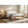 Cary Twin Size Platform Bed | Original Scandinavian Style Natural Brown