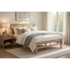 Cary Twin Size Platform Bed | Original Scandinavian Style Natural Brown
