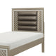 Loy Twin Bed | LED Headboard | Faux Leather Upholstery | Champagne Gray