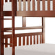 Roe Full Over Full Bunk Bed | Side Ladder & Rails | Dark Cherry Brown