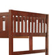 Roe Full Over Full Bunk Bed | Side Ladder & Rails | Dark Cherry Brown