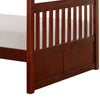 Roe Full Over Full Bunk Bed | Side Ladder & Rails | Dark Cherry Brown