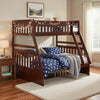Roe Twin Over Full Bunk Bed | Side Ladder & Rails | Dark Cherry Brown