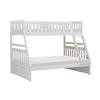 Goe Twin Over Full Bunk Bed | Side Ladder & Rails | Vintage White