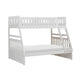 Goe Twin Over Full Bunk Bed | Side Ladder & Rails | Vintage White