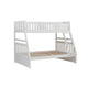 Goe Twin Over Full Bunk Bed | Side Ladder & Rails | Vintage White