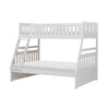 Goe Twin Over Full Bunk Bed | Side Ladder & Rails | Vintage White