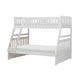 Goe Twin Over Full Bunk Bed | Side Ladder & Rails | Vintage White