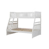 Goe Twin Over Full Bunk Bed | Side Ladder & Rails | Vintage White