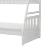 Goe Twin Over Full Bunk Bed | Side Ladder & Rails | Vintage White
