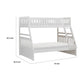Goe Twin Over Full Bunk Bed | Side Ladder & Rails | Vintage White