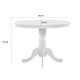 Soa Dining Table, Round Top, Turned Pedestal Base, White Wood 39"