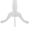 Beo Dining Table, Round Top, Turned Pedestal Base, White Wood 32"