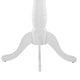 Beo Dining Table, Round Top, Turned Pedestal Base, White Wood 32"