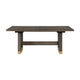 Greta Extendable Dining Table w Self-Storing Leaf, Gold, Brown 76-96"