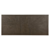 Greta Extendable Dining Table w Self-Storing Leaf, Gold, Brown 76-96"