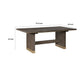 Greta Extendable Dining Table w Self-Storing Leaf, Gold, Brown 76-96"