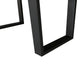 Hely Rectangular Dining Table, Sled Metal Base, Brown & Black 84"