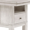 Vile Counter Height Table, 2 Wine Holder & Shelf, Farm White 60"
