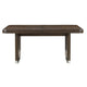 Lecy Dining Table w Leaf, 67-85" Extendable, Cutout Panel Legs Brown