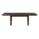 Lecy Dining Table w Leaf, 67-85" Extendable, Cutout Panel Legs Brown