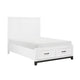 Thiem Full Bed w Footboard Storage, Picture Frame Molding, Black White