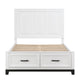 Thiem Full Bed w Footboard Storage, Picture Frame Molding, Black White