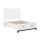 Thiem Full Bed w Footboard Storage, Picture Frame Molding, Black White