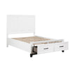 Thiem Full Bed w Footboard Storage, Picture Frame Molding, Black White