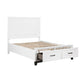 Thiem Full Bed w Footboard Storage, Picture Frame Molding, Black White