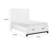 Thiem Full Bed w Footboard Storage, Picture Frame Molding, Black White