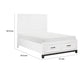 Thiem Full Bed w Footboard Storage, Picture Frame Molding, Black White